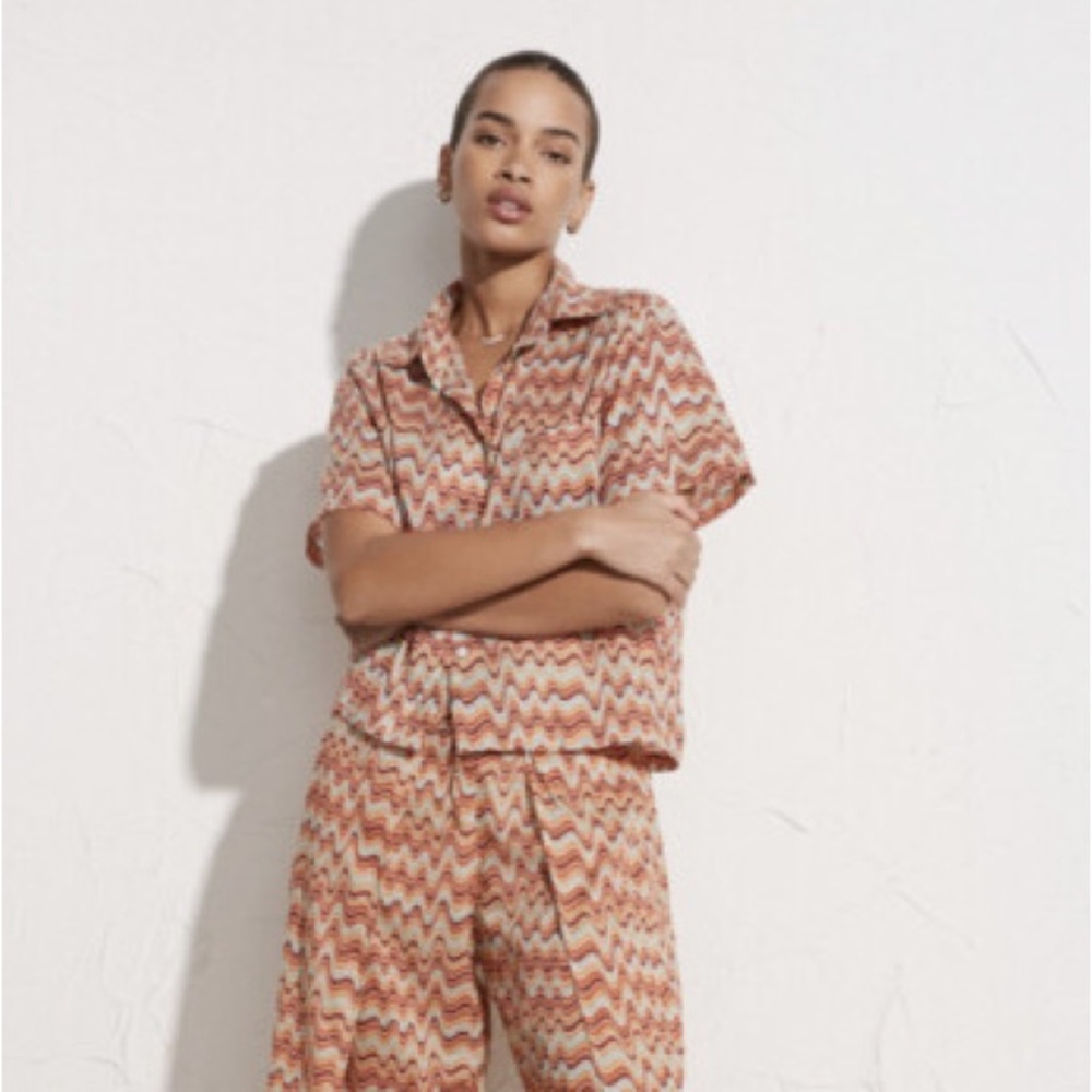 Faithful The Brand Manu Shirt Vandella‎ Print Dusk Short Sleeve